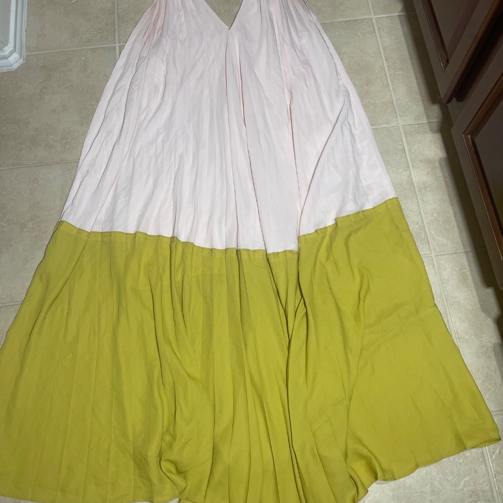 Tome Watercolor Pleated Two-Tier Dress Size S - Picture 11 of 15